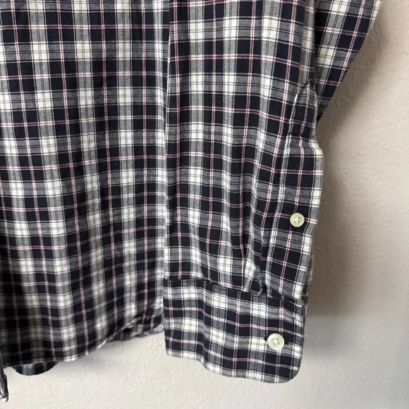 #765 Banana Republic Men’s Plaid Long Sleeve Button-Down Shirt Size XL - Picture 4 of 11